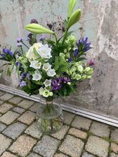 Veldboeket Wit/groen-Blauw/paars