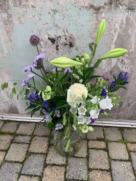 Veldboeket Wit/groen-Blauw/paars