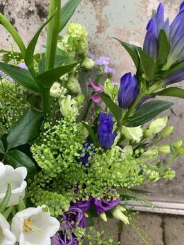 Veldboeket Wit/groen-Blauw/paars