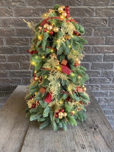 Kerstboom Nobilis nr 11: Rood & Goud
