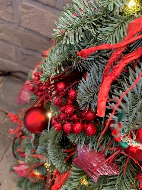 Kerstboom Nobilis nr 4: Rode tinten 50cm