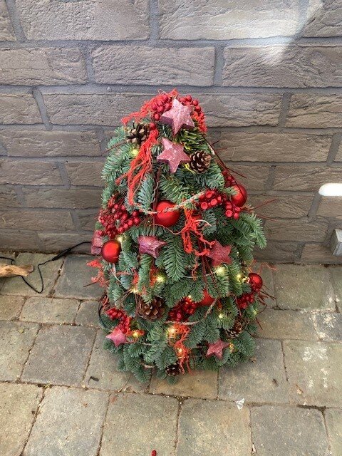 Kerstboom Nobilis nr 4: Rode tinten 50cm