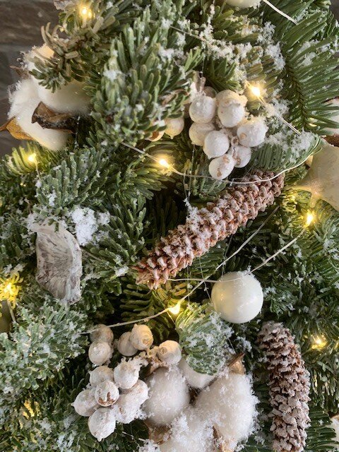 Kerstboom Nobilis nr 7: Wit & Katoen