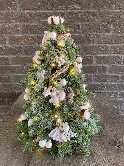 Kerstboom Nobilis nr 7: Wit & Katoen