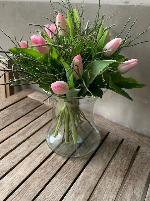 Tulpenboek in X-vaas