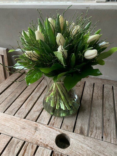 Tulpenboek in X-vaas